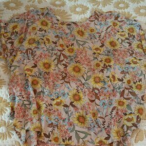 Maurices Floral Blouse – Sunflower Print 3X
